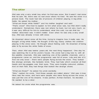 The skiier - Transcript
