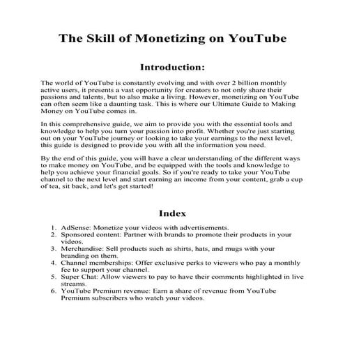 The Skill of Monetizing on YouTube.docx