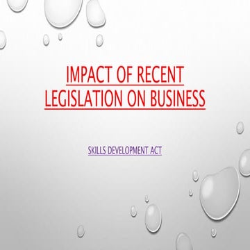 The skills development act