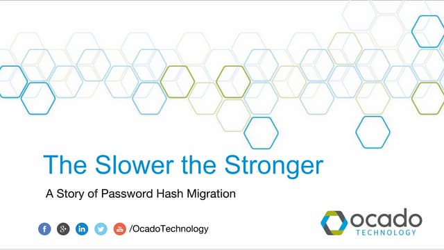 The slower the stronger  a story of password hash migration