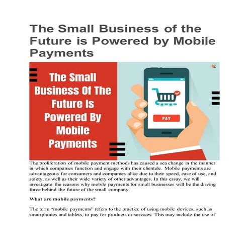 The Important Future of mobile payments for small businesses 2023 | The Entre...