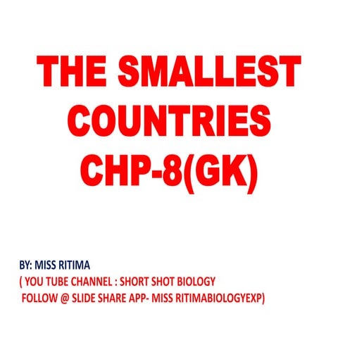 The smallest countries of  world