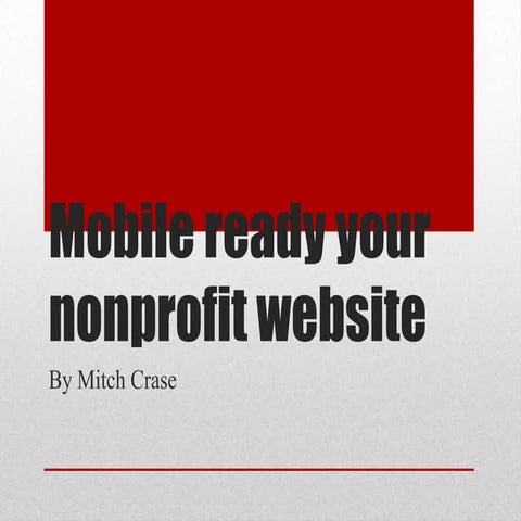 The small nonprofit mobile website solution