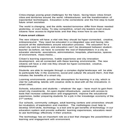 The smart education for smart ecosistems. sheila romera.