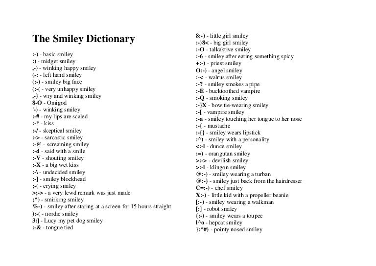 The Smiley Dictionary