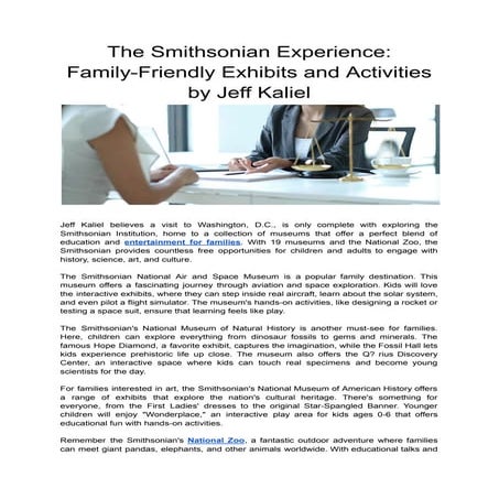 The Smithsonian Experience_ Family-Friendly Exhibits and Activities by Jeff K...