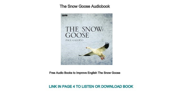 Free Audio Books To Improve English The Snow Goose