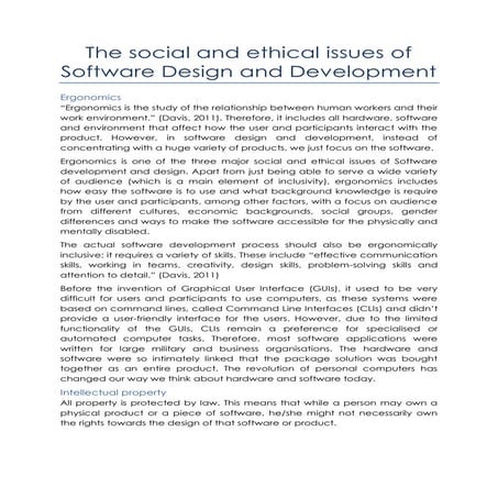 The social and ethical issues of sdd