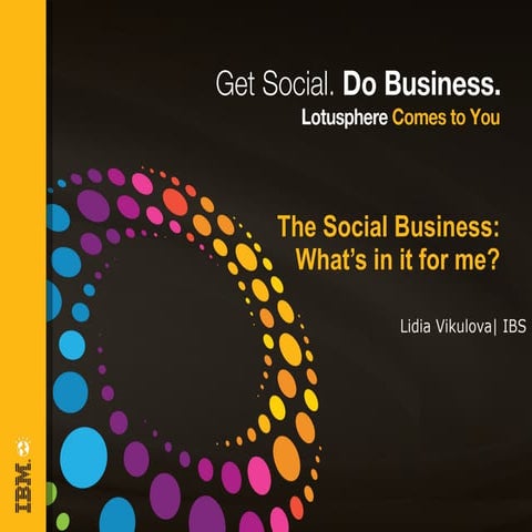 The Social Business: What's in it for me? en