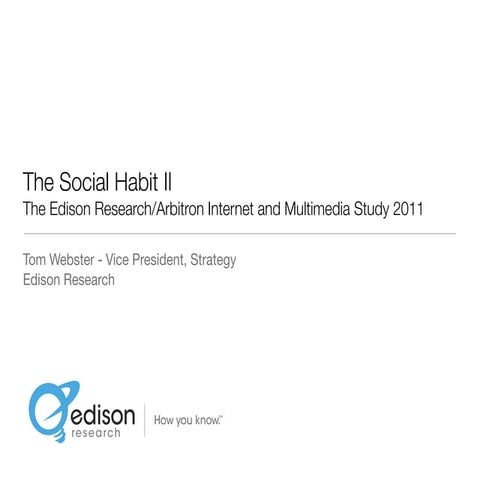 Thesocialhabit2011byedisonresearch