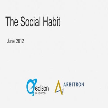 The Social Habit 2012, by Edison Research