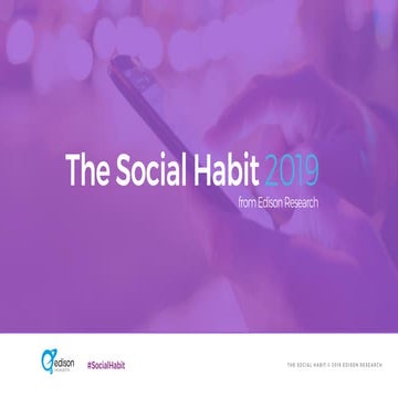 The Social Habit 2019 from Edison Research
