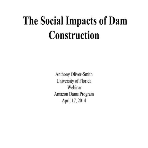 The social impacts of dam construction4.17.14