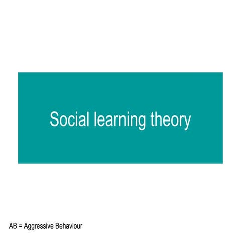 The social learning theory