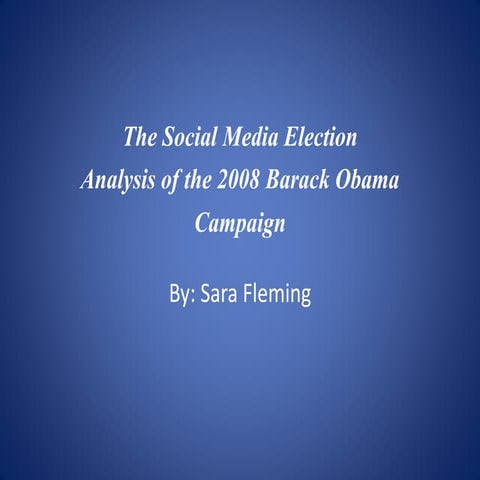 The social media election