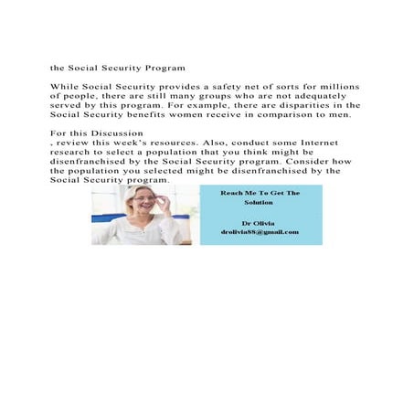 the Social Security ProgramWhile Social Security provides a .docx
