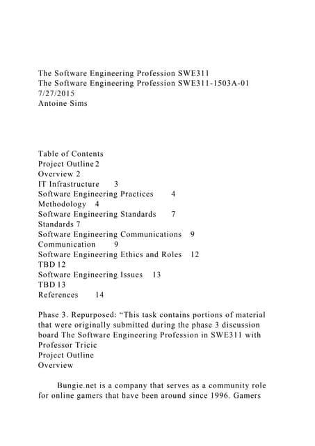 The Software Engineering Profession SWE311The Software Enginee.docx