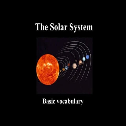 The solar system: basic vocabulary