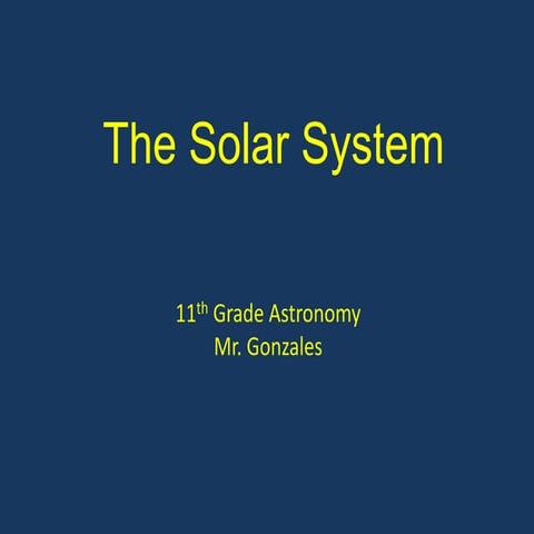 The Solar System PowerPoint Tutorial  