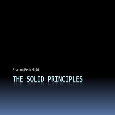 The Solid Principles