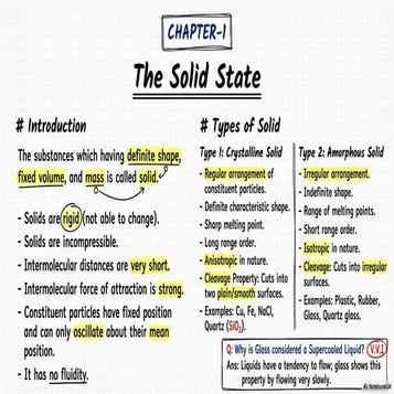 The solid state brief defination on it and u will never forget it | PDF