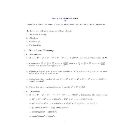 The solution of problem