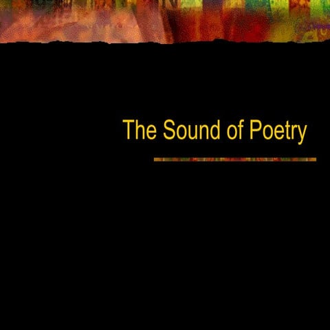 The sound of poetry