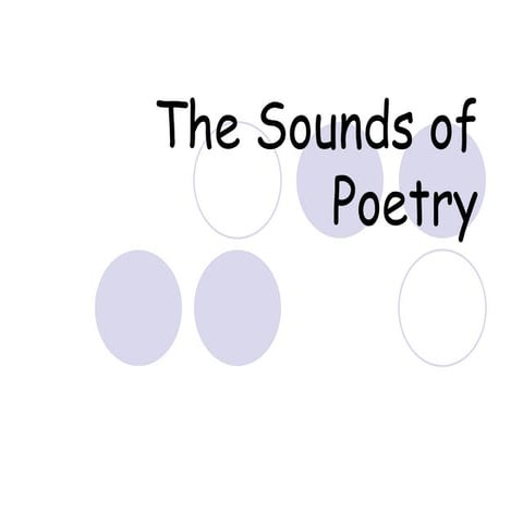 The Sounds Of Poetry