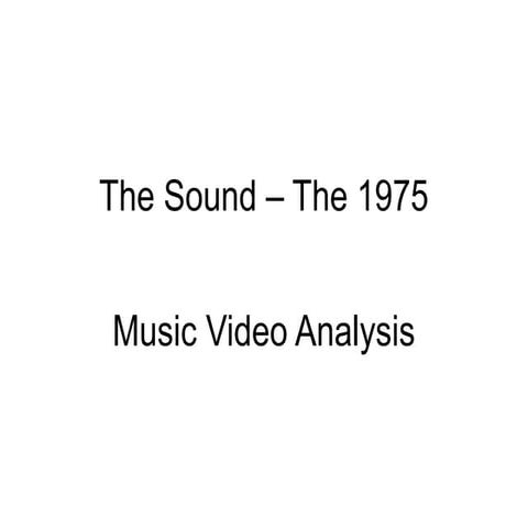The sound – the 1975 