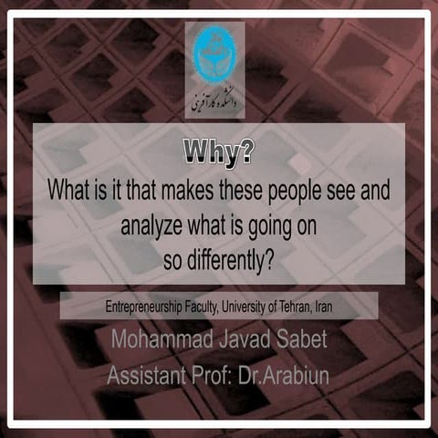 The source of variation by Mjavad Sabet