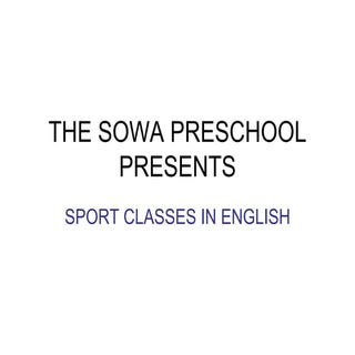 Sport classes in english