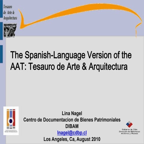 The spanish language version of the  aat
