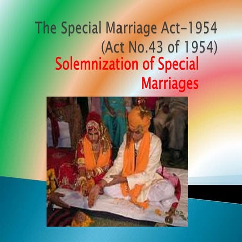 The special marriage act 1954