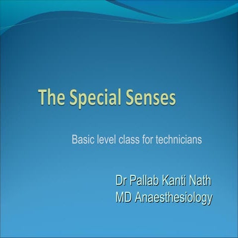 special sense organs (anatomy and physiology) - a brief discussion 