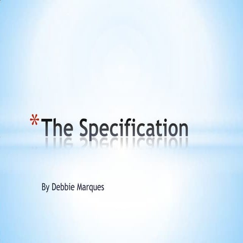 The specification