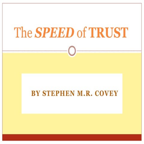 The speed of trust