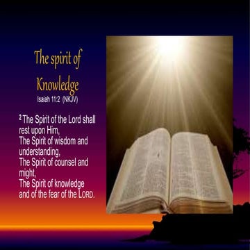 The spirit of knowledge