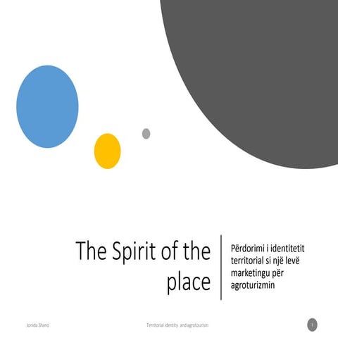 The spirit of the place by Jonida Shano