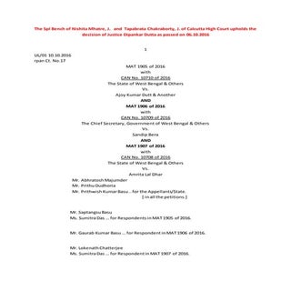 The spl bench of n mhatre, j.   and...