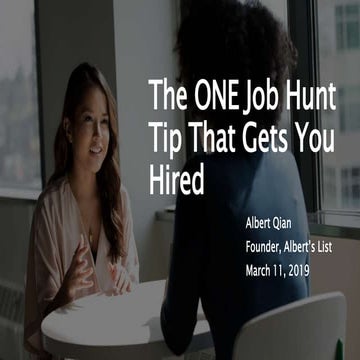 The ONE Job Hunt Strategy That Gets You Hired