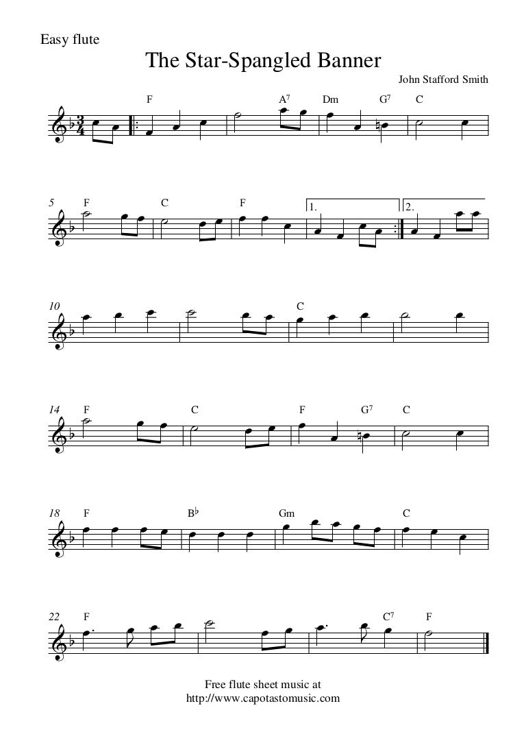 The Star Spangled Banner Flute