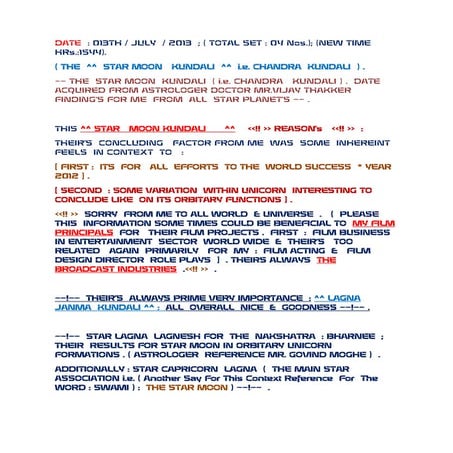 ( The  ^^  star moon   kundali  ^^  i.e. chandra  kundali  )