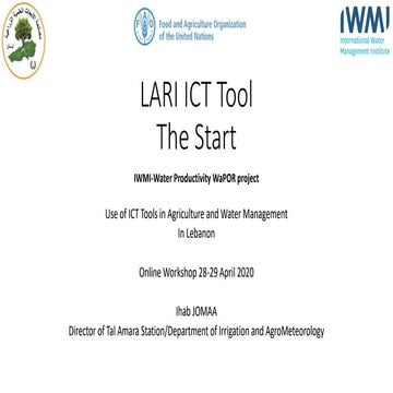 The start of LARI app by Ihab Jomaa