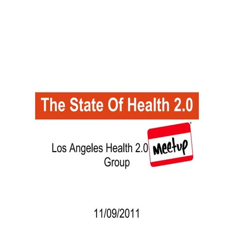 The State of Health 2.0