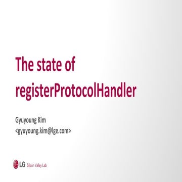 The state of navigator.register protocolhandler
