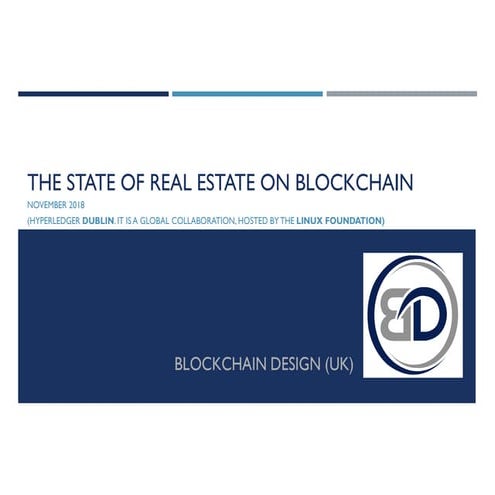 The state of real estate on Blockchain   Nov 2018