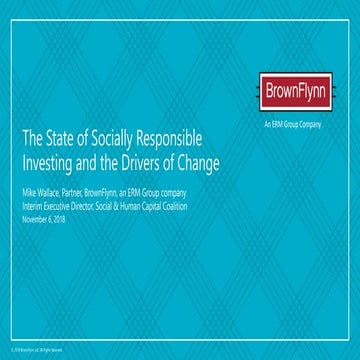 Portland Rotary:  The state of socially responsible investing and the drivers...