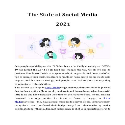 The state of social media 2021