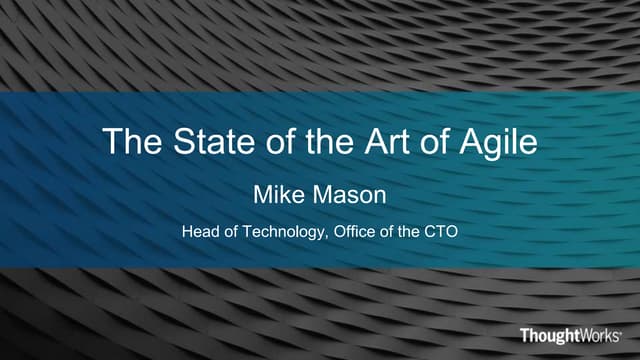 The state of the art of agile