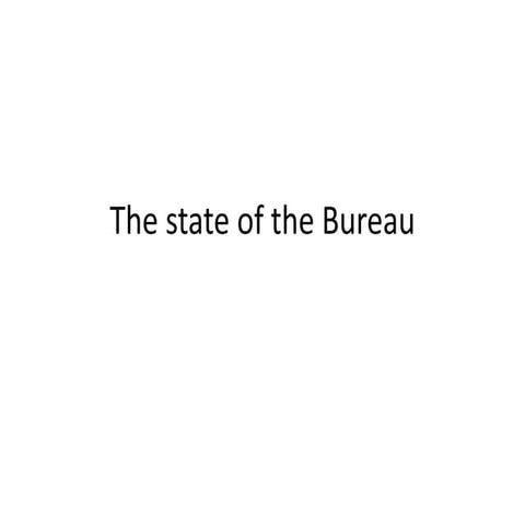 The state of the bureau sep 2014